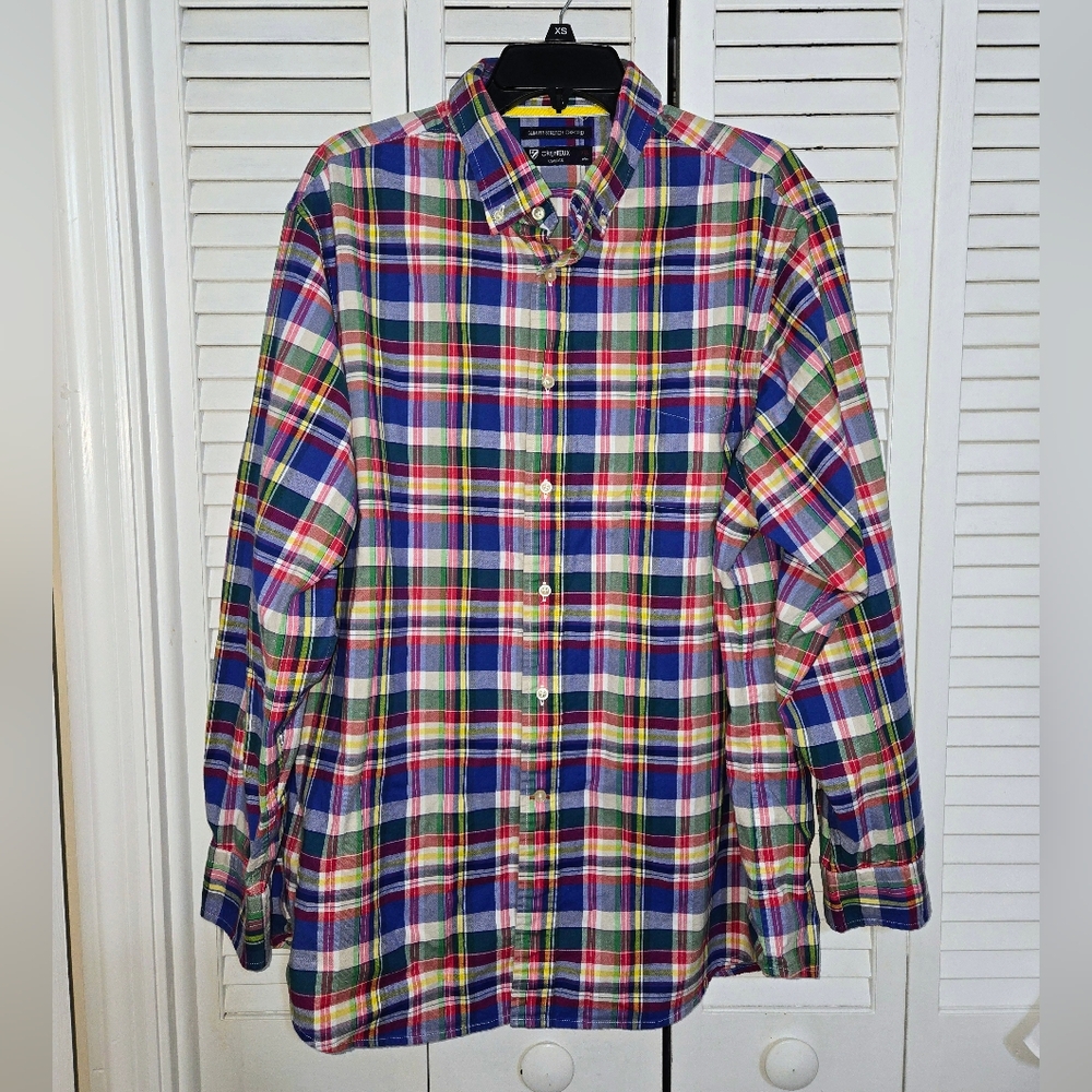 Cremieux Men's XXL Slim Fit Stretch Oxford Plaid Shirt